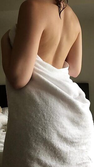 Daring delivery tits pussy towel